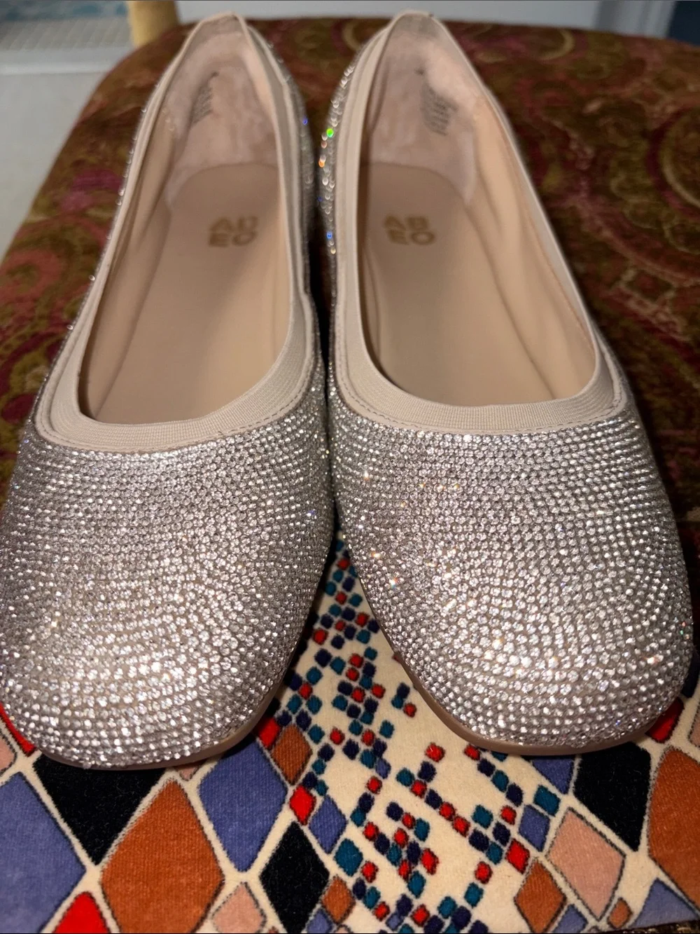 Abeo Crystal-Embellished Pale Pink Ballet Flats